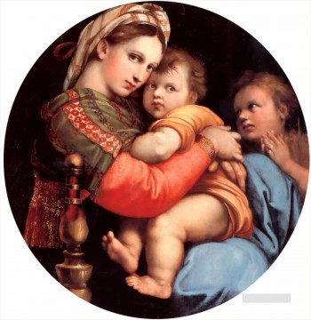 La Virgen de la Silla del maestro renacentista Rafael Pinturas al óleo